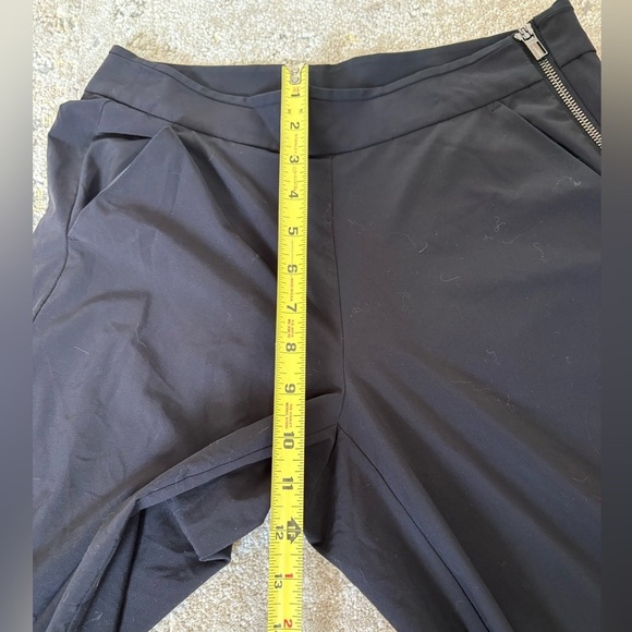 Athleta Gramercy Wide Leg Button Track Trouser Pants Black - Picture 4 of 14